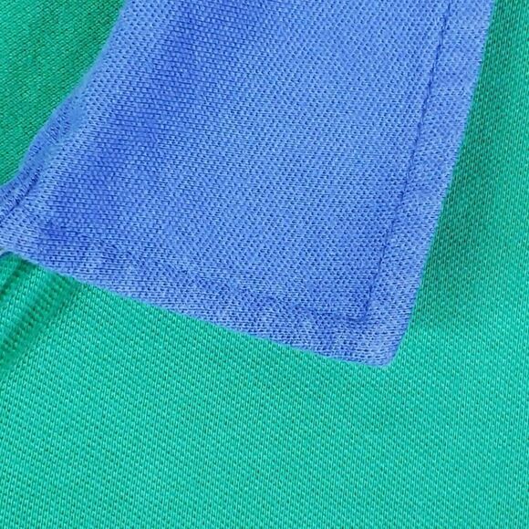 Talbots Polo Shirt Green Cotton Stretch Short Sleeve Plus Size 2X Watermelon - Picture 4 of 9